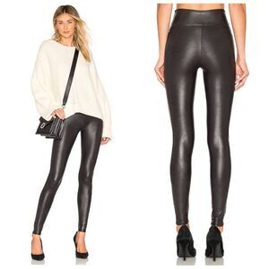 Spanx Faux Leather Leggings in Black Sz XL